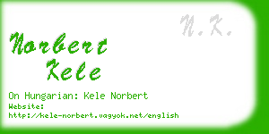 norbert kele business card